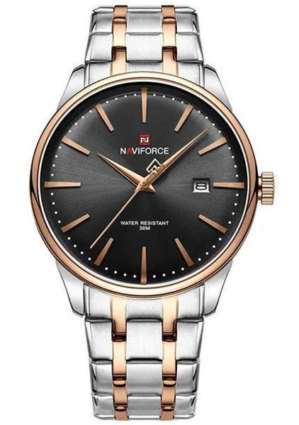 Picture of Naviforce NF9230 Gentle Flutter Men’s Watch - Silver Black & Rose Gold