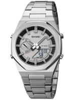 Picture of Skmei 1816 Chrono Dual Display Waterproof Stainless Steel Men’s Watch - Silver White