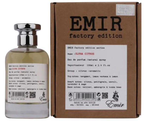 Picture of Paris Corner Emir Ultra Citrus for Men 100ml (Factory Edition)