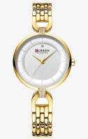 Picture of Curren 9052 Quartz Stainless Steel Watch for Women – Gold & White