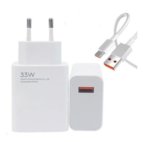 Picture of Xiaomi 33W Charging Combo (Type-A) with Type-C Cable- White (EU Plug)