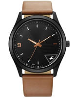 Picture of Fastrack 3317NL02 Stunners Quartz Analog Black Dial Brown Leather Strap Watch