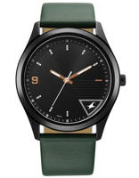 Picture of Fastrack 3317NL01 Stunners Quartz Analog Black Dial Green Leather Strap Watch