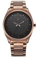 Picture of Fastrack 3273QM01 Quartz Analog Black Dial Brown Stainless Steel Strap Watch