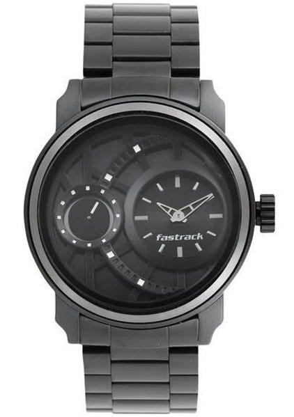 Picture of Fastrack 3147KM01 Quartz Analog Black Dial Stainless Steel Strap Watch