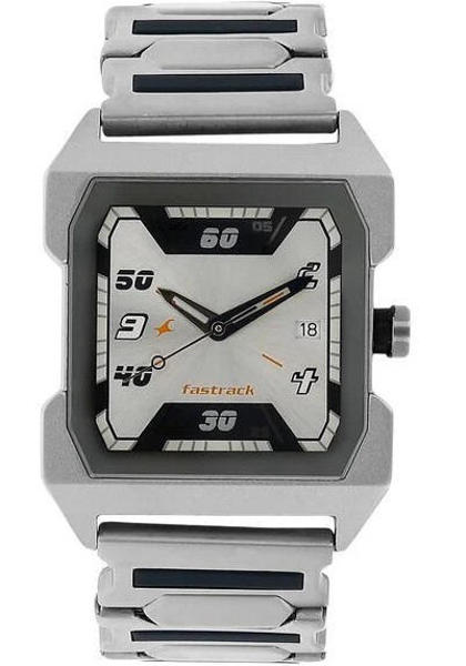 Picture of Fastrack 1474SM01 Quartz Analog Silver Dial Stainless Steel Strap Watch