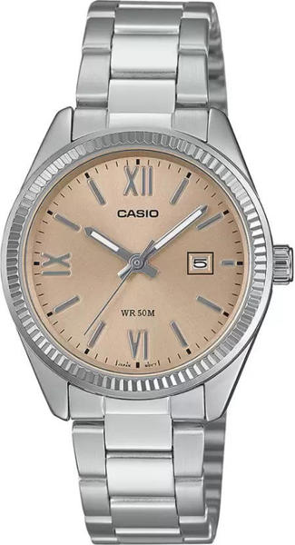 Picture of Casio Enticer Date Ladies Silver Chain Watch LTP-1302DD-4A2VDF