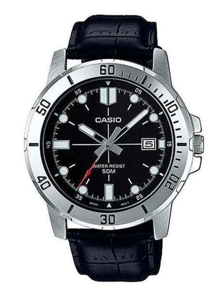 Picture of Casio MTP-VD01L-1EVUDF Enticer Date Black Belt Watch