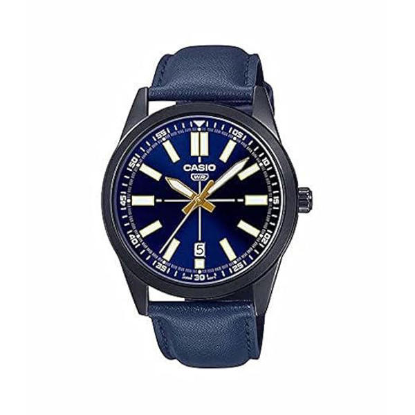 Picture of Casio MTP-VD02BL-2EUDF Enticer Date Blue Leather Belt Men's Watch