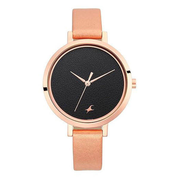 Picture of Fastrack 6230WL01 Paint Me Analog Black Dial Leather Strap Watch for Girls