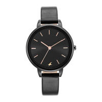 Picture of Fastrack 6234NL01 Glitch Analog Black Dial Leather Strap Watch for Girls