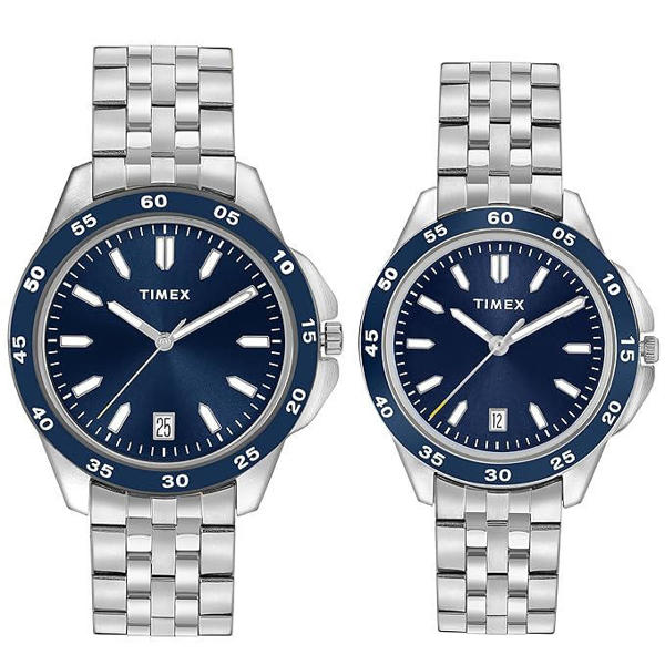 Picture of Timex Couple Bracelet Style Straps Analogue Watch TW0PRE006
