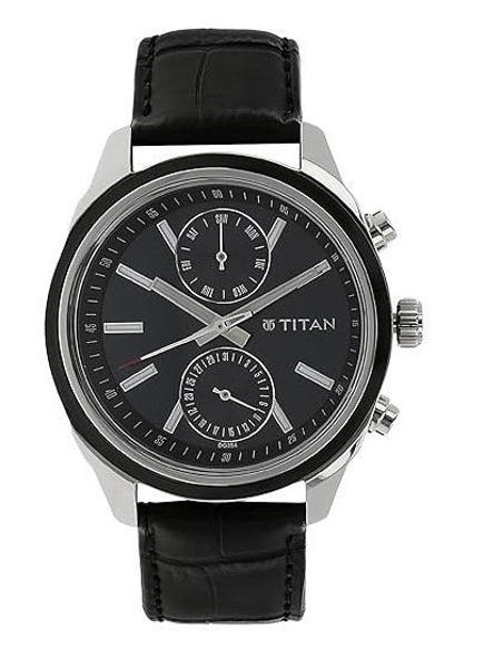 Picture of Titan 1733KL01 Men's Midnight Precision Multifunction Watch