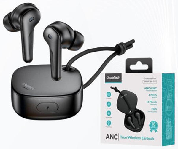 Picture of Choetech BHT17 True Wireless Earbuds Black