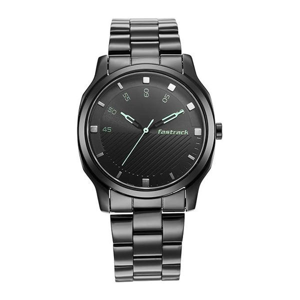 Picture of Fastrack 3255NM02 Stunners Black Dial Stainless Steel Strap Watch for Men
