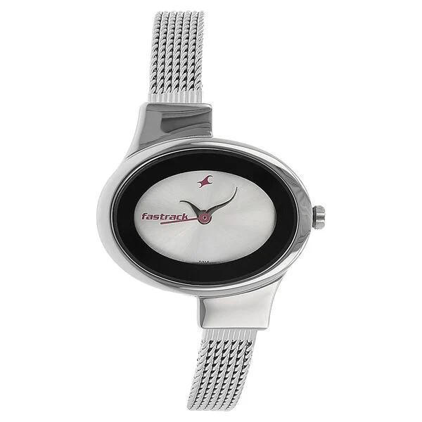 Picture of Fastrack 6015SM01 Silver Dial Stainless Steel Watch for Girls