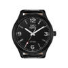 Picture of Q&Q S00A-008PY Superior Black Dial Analog Leather Belt Watch for Men