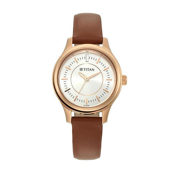 Picture of Titan 2638WL01 Silver Dial Leather Strap Watch for Women
