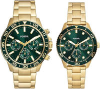 Picture of Fossil His and Hers Multifunction Gold-Tone Stainless Steel Watch - BQ2754SET