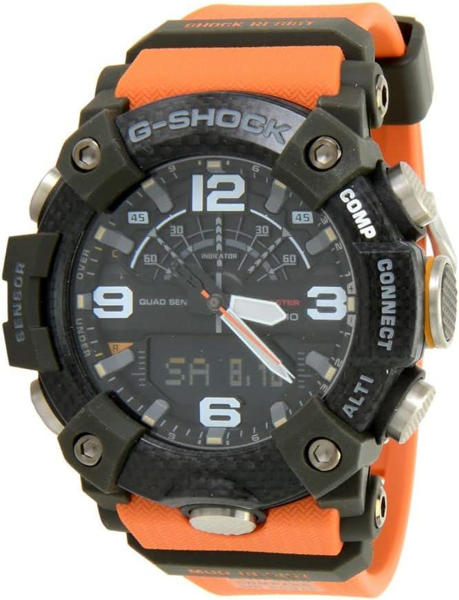 Picture of Casio Tactical Mudmaster ANI-Digi Watch, Black/Orange Strap, GGB100-1A9