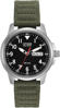 Picture of Citizen Men's Eco-Drive Weekender Garrison Field Watch in Stainless Steel with Olive Nylon strap, Black Dial (Model: BM8180-03E)