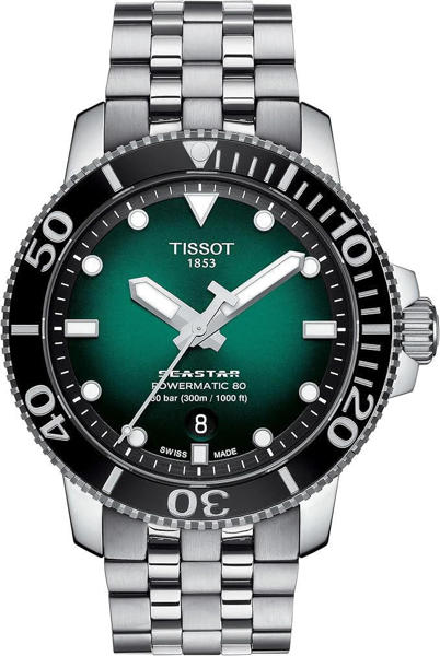 Picture of Tissot Seastar 1000 Powermatic 80 Gents Watch, Graded Green-Black, (T1204071109101)