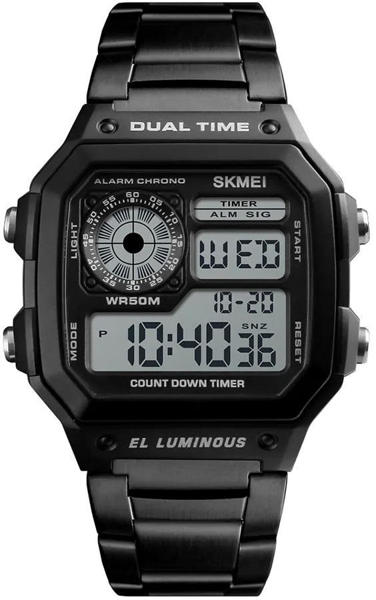 Picture of SKMEI 1335 Dual Time Chain Watch for Men – Black