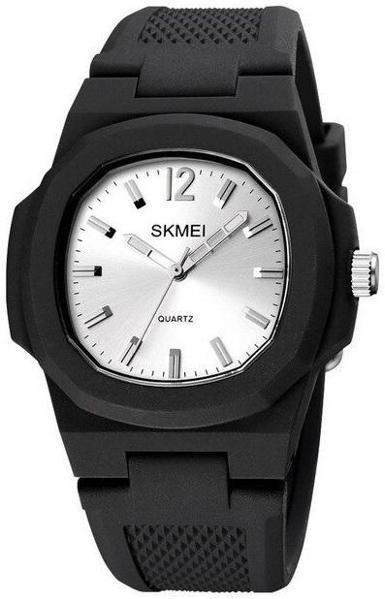 Picture of SKMEI 1717 Silicon Strap Analog Watch For Men-Black Silver