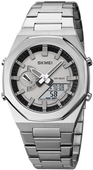 Picture of SKMEI 1816 Luxury Dual Time Digital LED Chain Watch for Men - Silver
