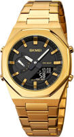 Picture of SKMEI 1816 Luxury Dual Time Digital LED Chain Watch for Men - Gold