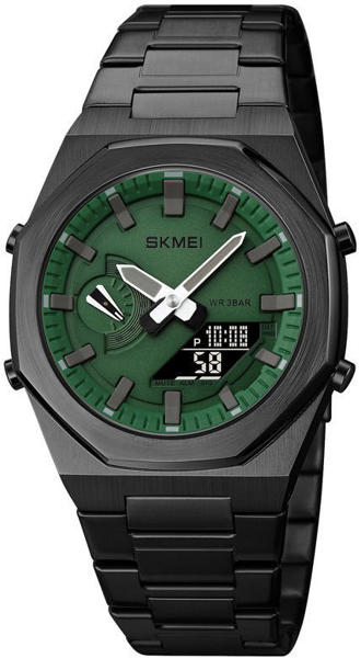 Picture of SKMEI 1816 Luxury Dual Time Digital LED Chain Watch for Men - Green
