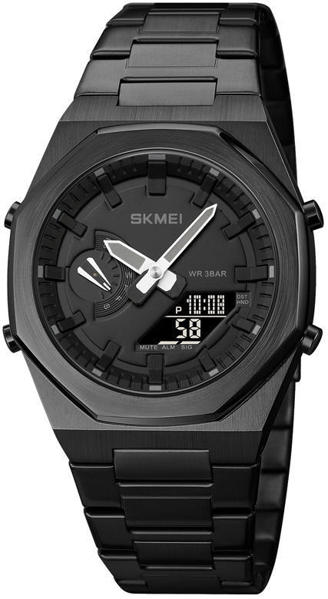 Picture of SKMEI 1816 Luxury Dual Time Digital LED Chain Watch for Men - Black
