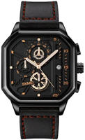 Picture of SKMEI 1963 Men’s Quartz Chronograph Leather Belt Watch- Black