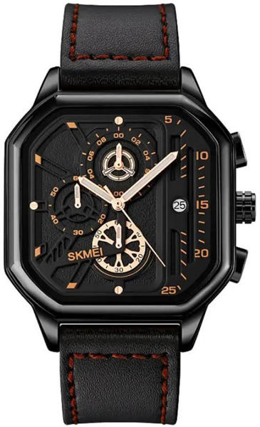 Picture of SKMEI 1963 Men’s Quartz Chronograph Leather Belt Watch- Black