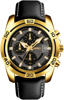 Picture of SKMEI 9156 Chronograph Leather Watch for Men- Gold