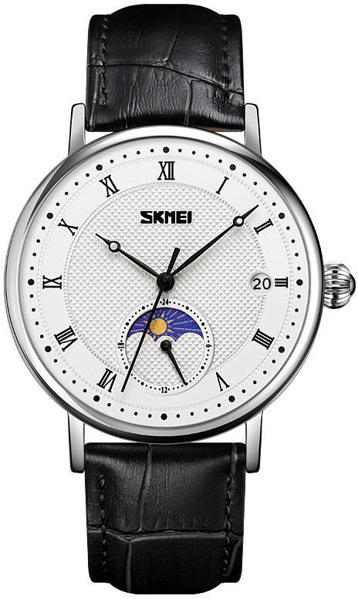 Picture of Skmei 9308 Quartz Moon Phase Men’s Watch - Silver