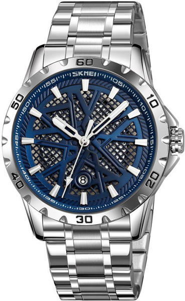 Picture of Skmei 9337 Hollow Out Dial Stainless Steel Watch - Blue