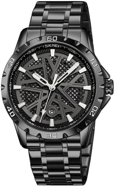 Picture of Skmei 9337 Hollow Out Dial Stainless Steel Watch - Black
