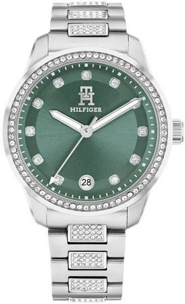 Picture of Tommy Hilfiger Green Dial Crystals Watch for Women (TW001880)