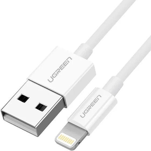 Picture of UGREEN USB-A Male to Lightning Male Cable Nickel Plating ABS Shell 0.25m (White)