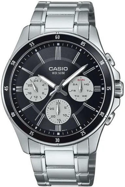 Picture of Casio Enticer Multifunction Silver Chain Watch MTP-1374D-1A3DVF