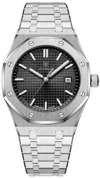Picture of Poedagar 924 Business Steel Luminous Watch for Men - Silver Black
