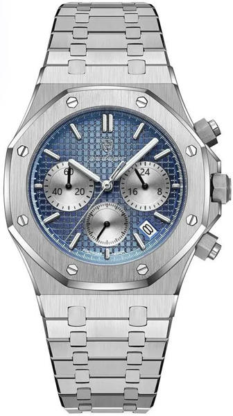 Picture of Poedagar 926 Chronograph Stainless Steel Men’s Watch – Blue