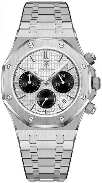 Picture of Poedagar 926 Chronograph Stainless Steel Men’s Watch – Silver