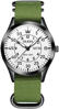 Picture of Olevs 9973 Day Date Nylon Strap Men’s Watch - Green White