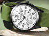 Picture of Olevs 9973 Day Date Nylon Strap Men’s Watch - Green White