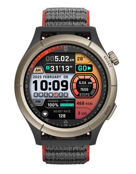 Picture of Amazfit Cheetah Pro 1.45" AMOLED Corning® Gorilla® Glass 3 Dual-Band GPS 5ATM Sports Design (Round)- Run Track Black