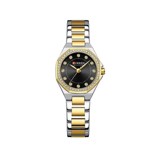 Picture of CURREN 9100 Elegant Fashion Stainless Steel Ladies Watch-Gold Black