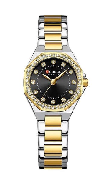 Picture of CURREN 9100 Elegant Fashion Stainless Steel Ladies Watch-Gold Blue