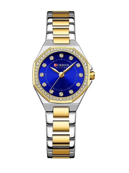 Picture of CURREN 9100 Elegant Fashion Stainless Steel Ladies Watch-Gold Blue